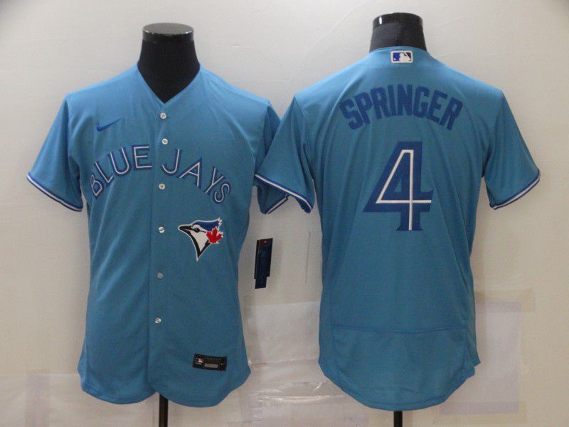 Men Toronto Blue Jays #4 Springer Blue Elite 2021 Nike MLB Jersey->toronto blue jays->MLB Jersey